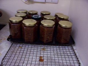 Apple, Peach and Apricot Chutney